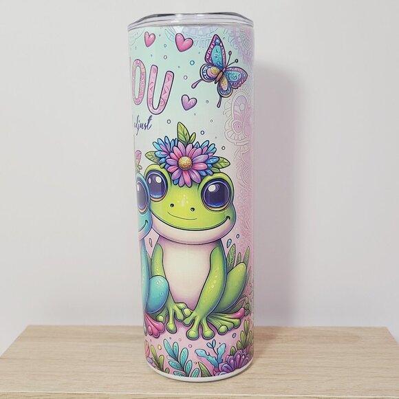 Whimsical "Be You" Frog 20 oz Tumbler – by Scott Heil of The Crowing Hen - Picture 4 of 9